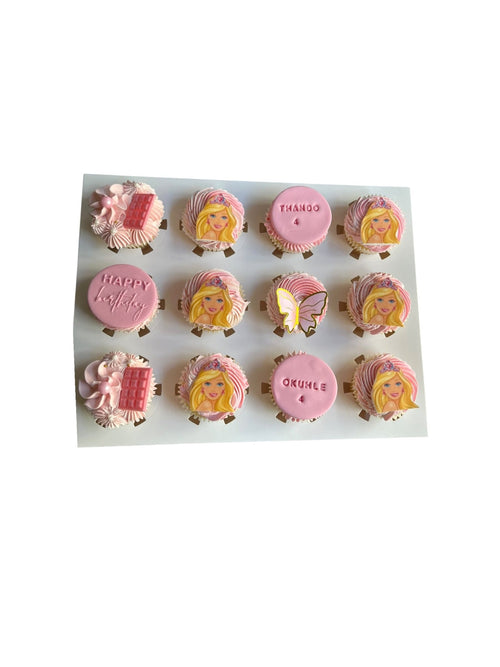 12 Barbie cupcakes - Hearty Bakes